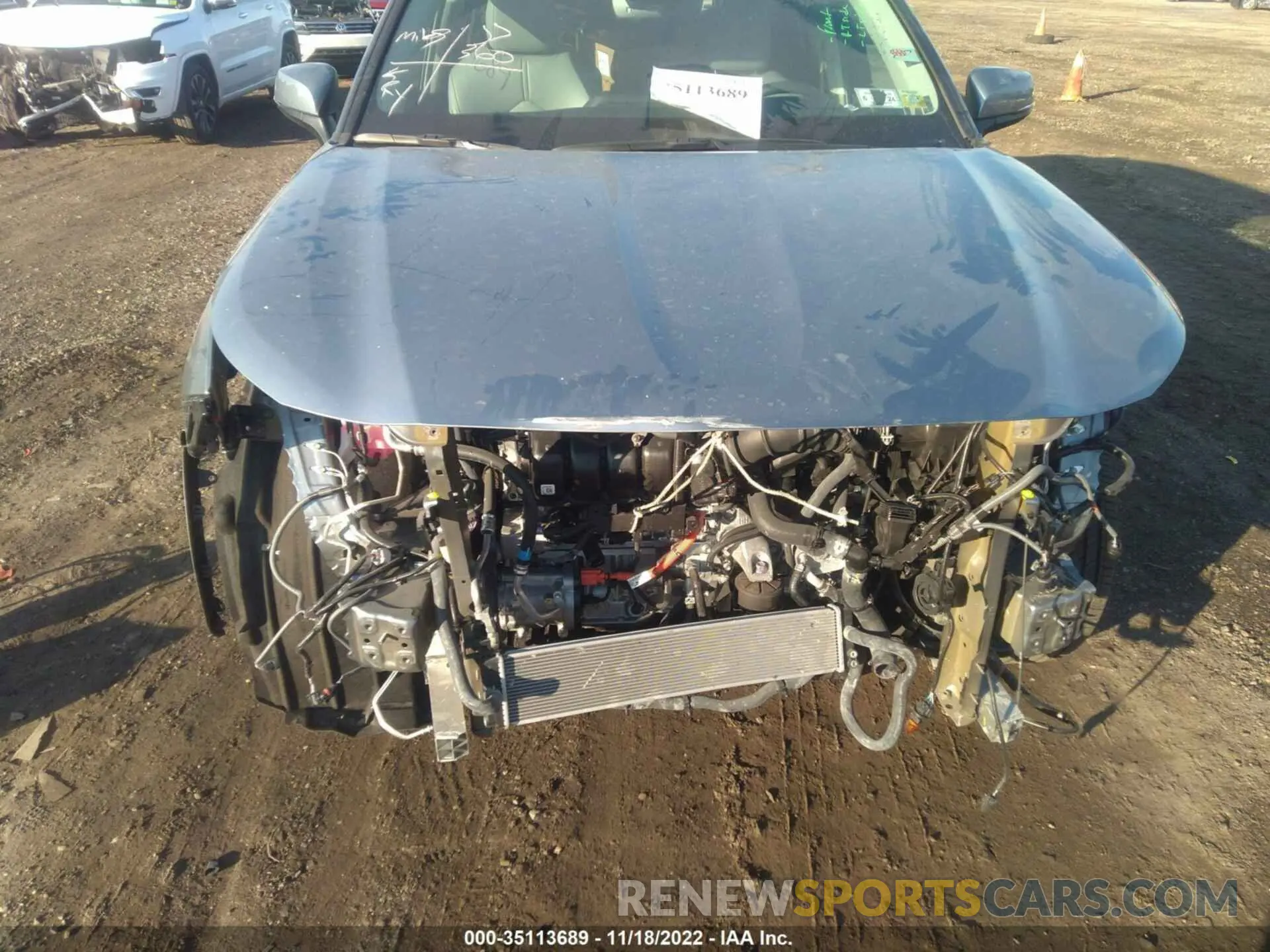 6 fotografías del automóvil dañado 5TDGBRCH4NS097996 TOYOTA HIGHLANDER 2022