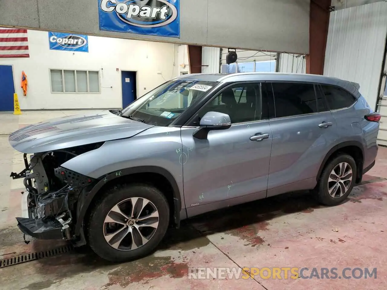 1 fotografías del automóvil dañado 5TDGBRCH5NS073027 TOYOTA HIGHLANDER 2022