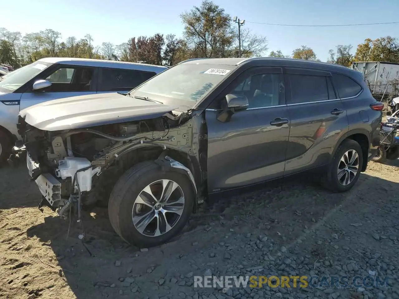 1 fotografías del automóvil dañado 5TDGBRCH5NS549213 TOYOTA HIGHLANDER 2022