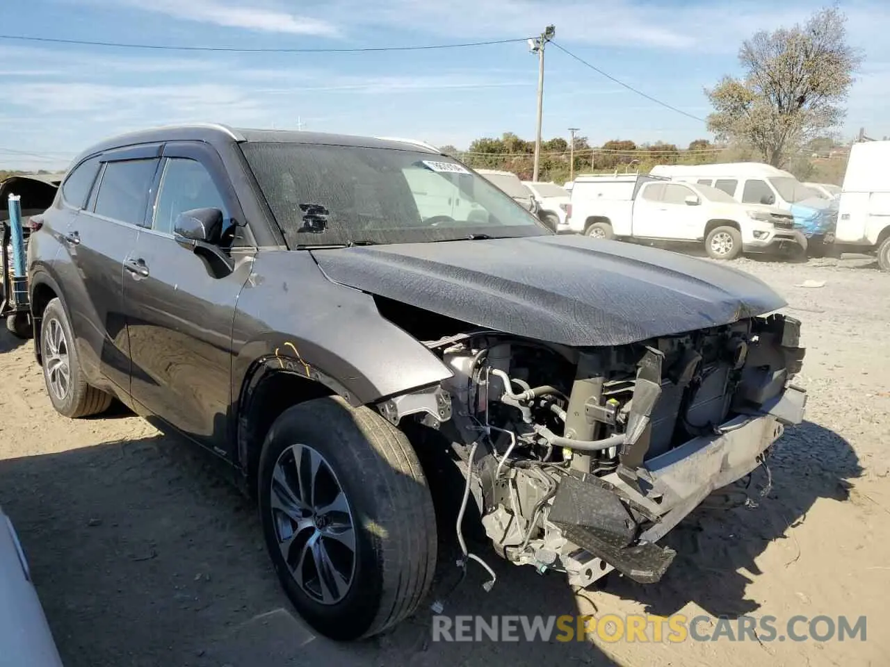 4 fotografías del automóvil dañado 5TDGBRCH5NS549213 TOYOTA HIGHLANDER 2022
