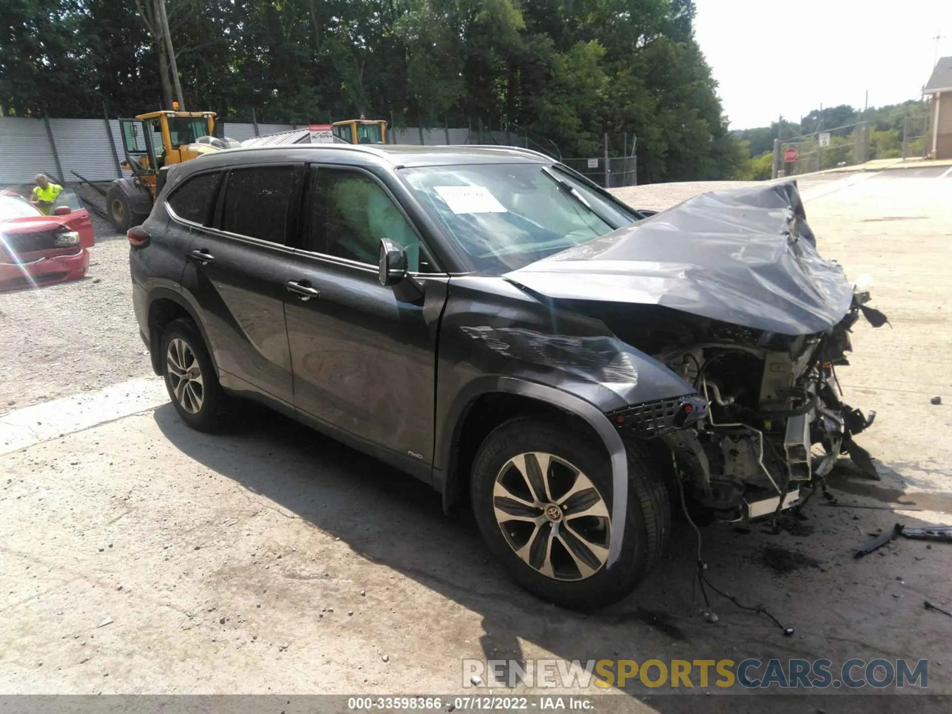 1 fotografías del automóvil dañado 5TDGBRCH7NS548323 TOYOTA HIGHLANDER 2022