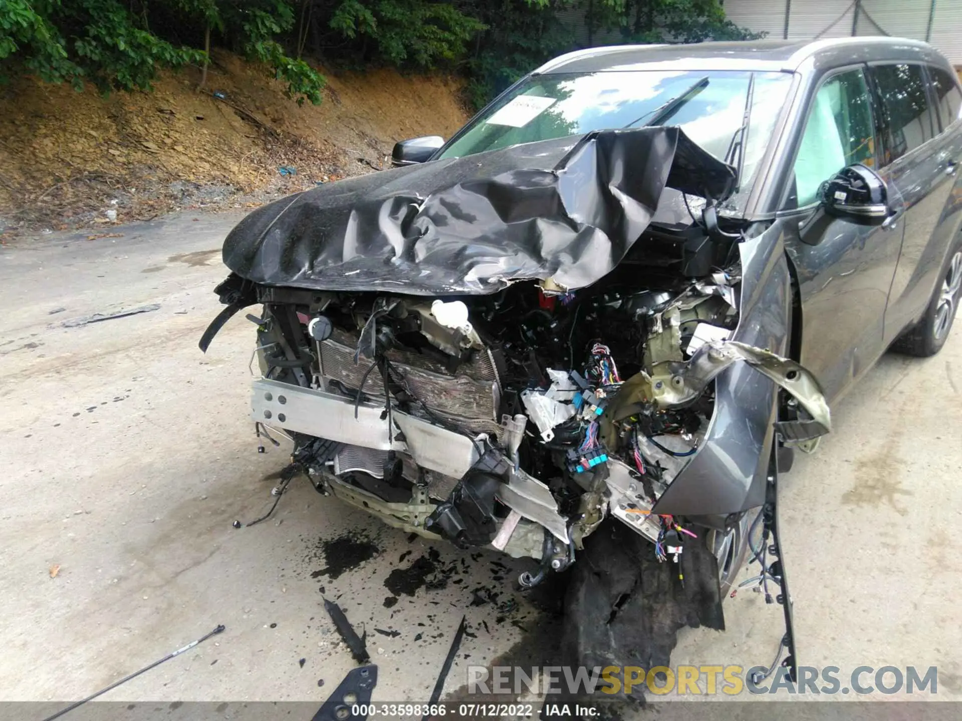 6 fotografías del automóvil dañado 5TDGBRCH7NS548323 TOYOTA HIGHLANDER 2022