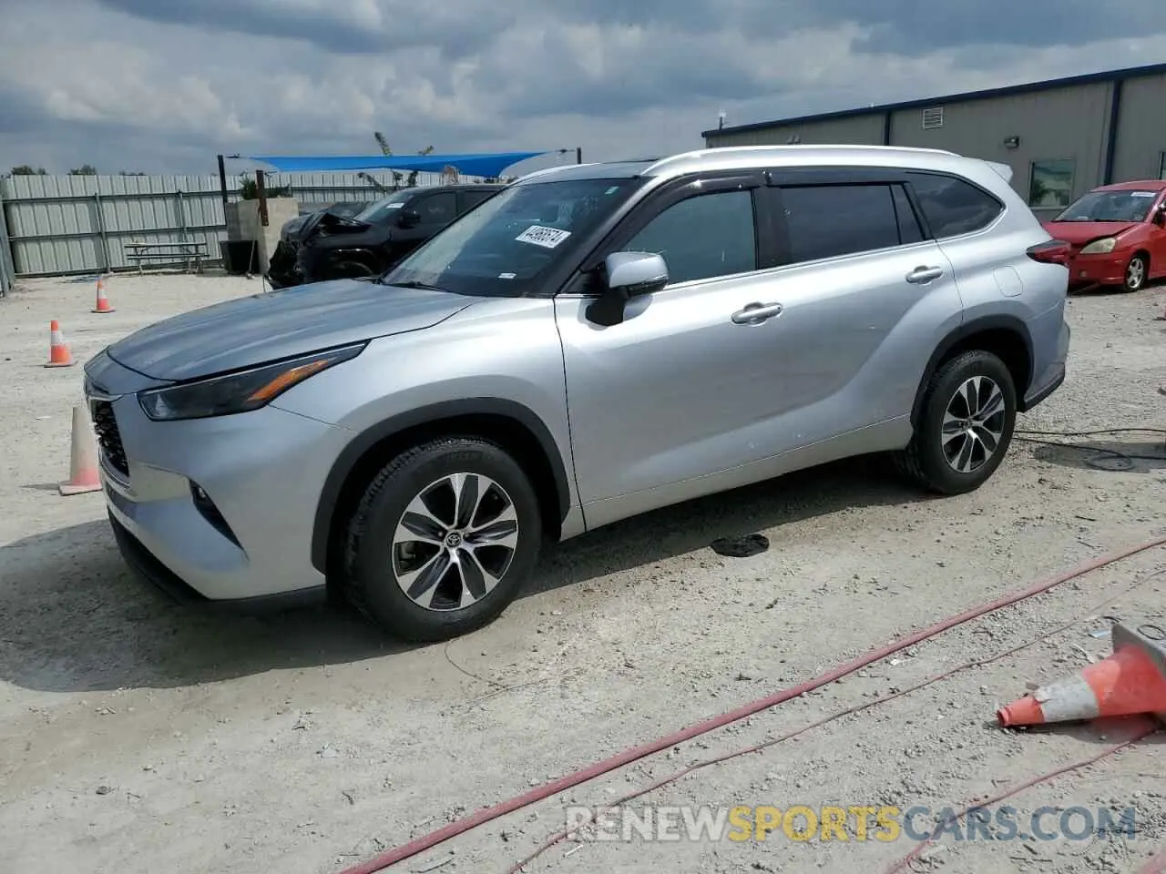 1 fotografías del automóvil dañado 5TDGZRAH0NS098223 TOYOTA HIGHLANDER 2022