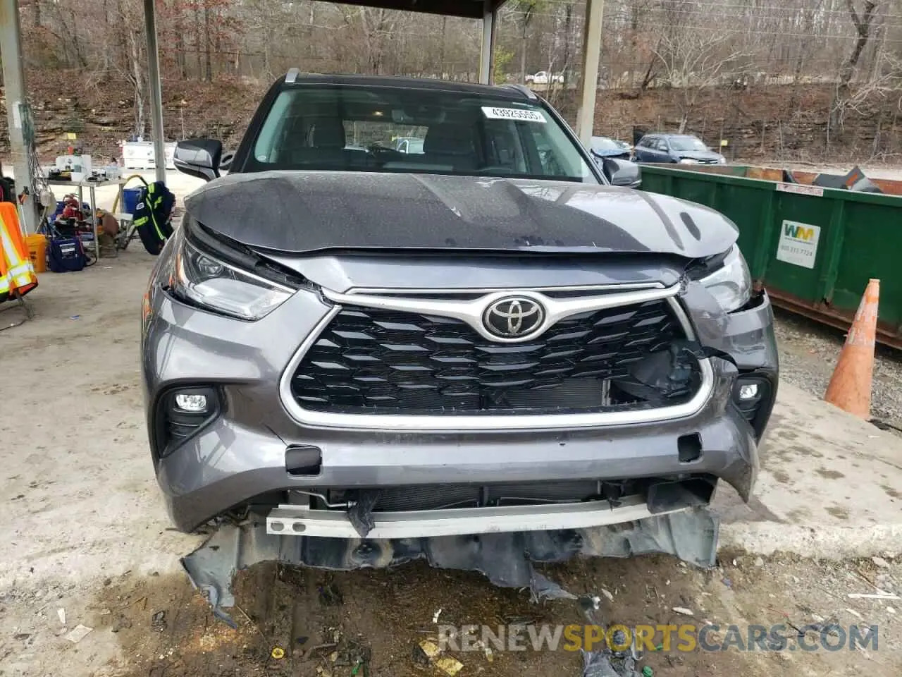 5 fotografías del automóvil dañado 5TDGZRAH0NS140356 TOYOTA HIGHLANDER 2022