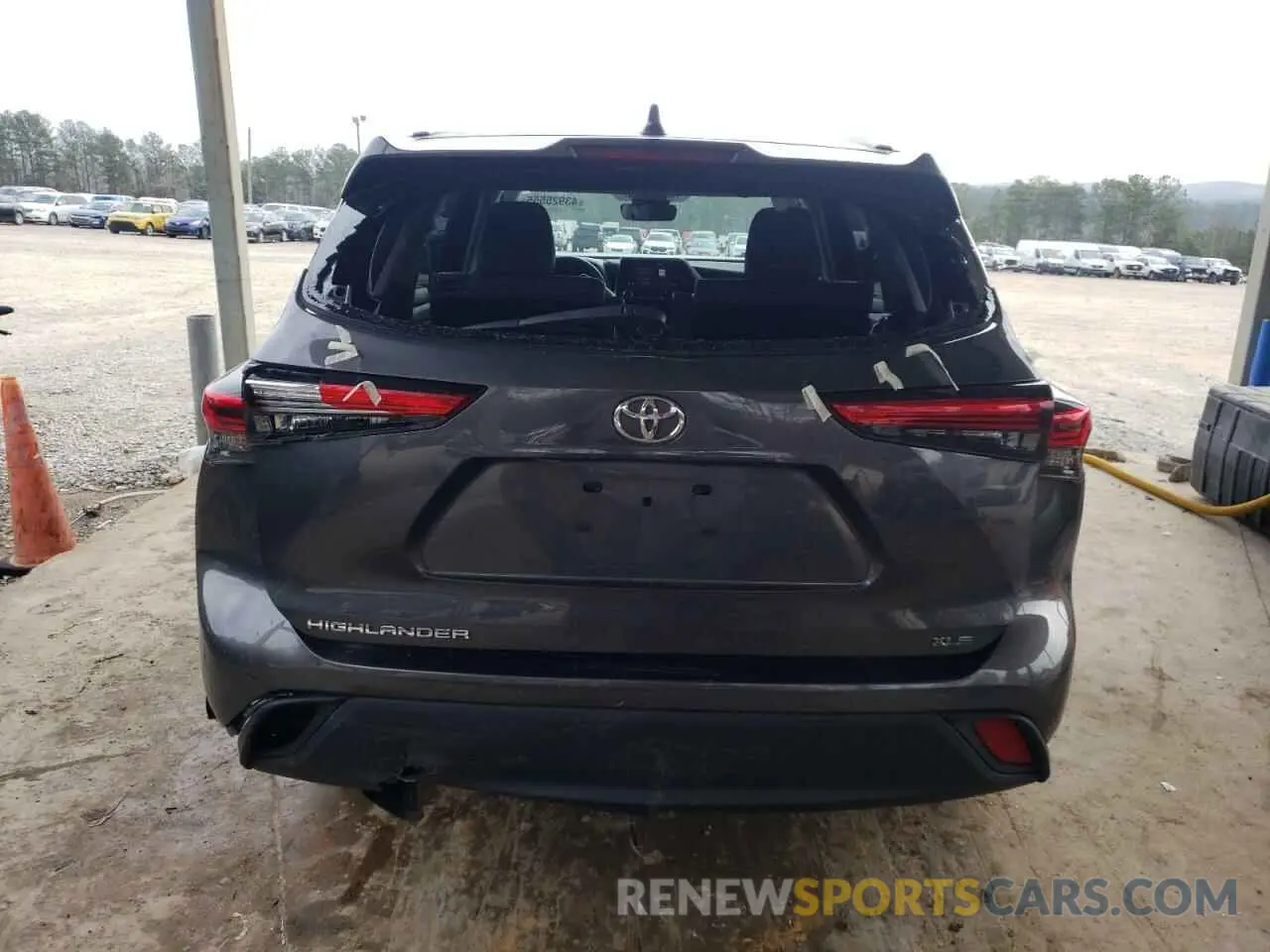 6 fotografías del automóvil dañado 5TDGZRAH0NS140356 TOYOTA HIGHLANDER 2022