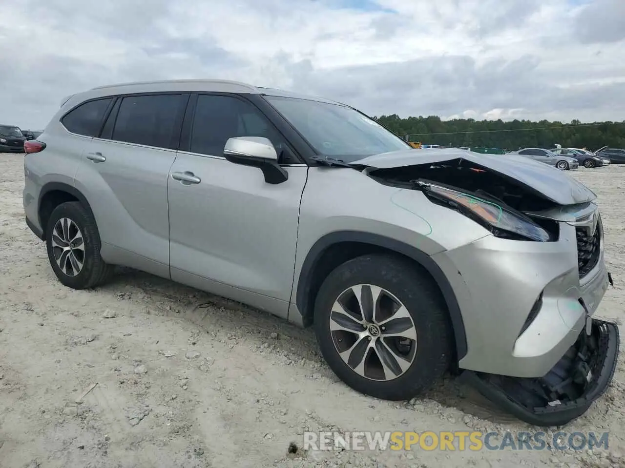 4 fotografías del automóvil dañado 5TDGZRAH0NS541762 TOYOTA HIGHLANDER 2022