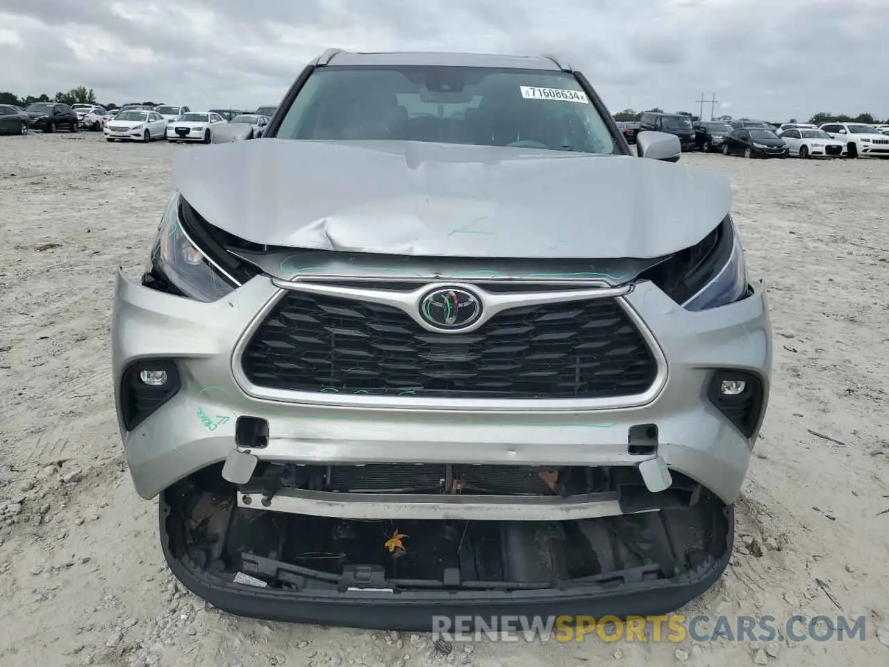 5 fotografías del automóvil dañado 5TDGZRAH0NS541762 TOYOTA HIGHLANDER 2022