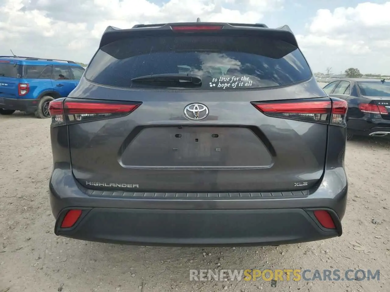 6 fotografías del automóvil dañado 5TDGZRAH0NS543690 TOYOTA HIGHLANDER 2022