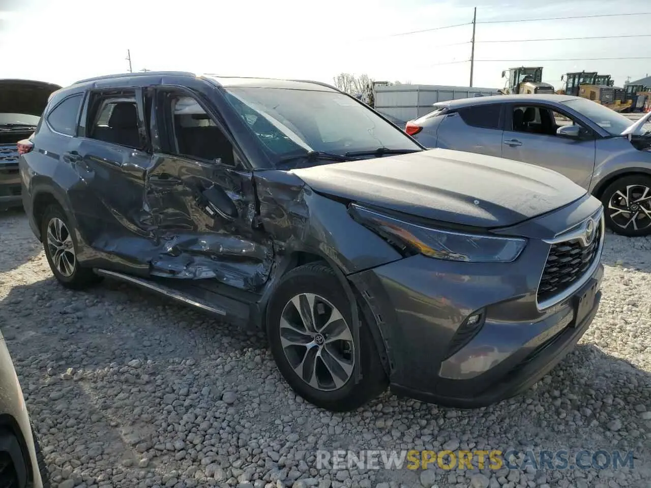 4 fotografías del automóvil dañado 5TDGZRAH2NS546672 TOYOTA HIGHLANDER 2022