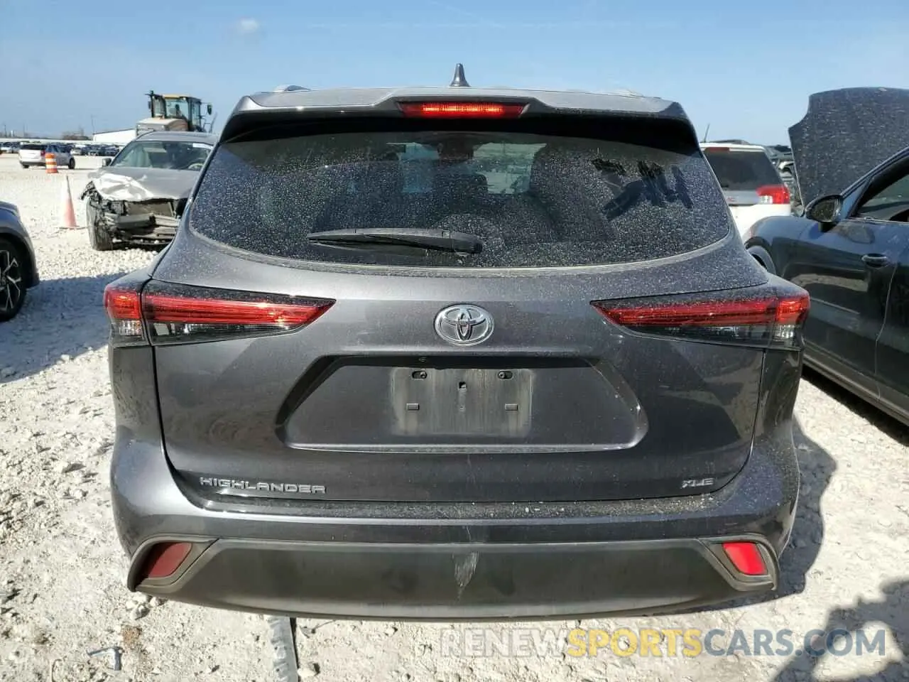 6 fotografías del automóvil dañado 5TDGZRAH2NS546672 TOYOTA HIGHLANDER 2022