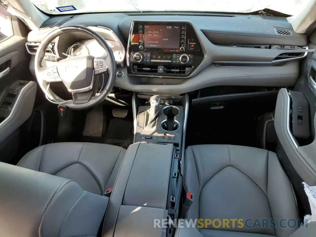 8 fotografías del automóvil dañado 5TDGZRAH2NS546672 TOYOTA HIGHLANDER 2022