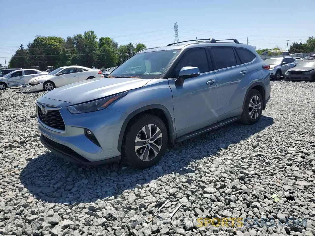 1 fotografías del automóvil dañado 5TDGZRAH3NS113023 TOYOTA HIGHLANDER 2022