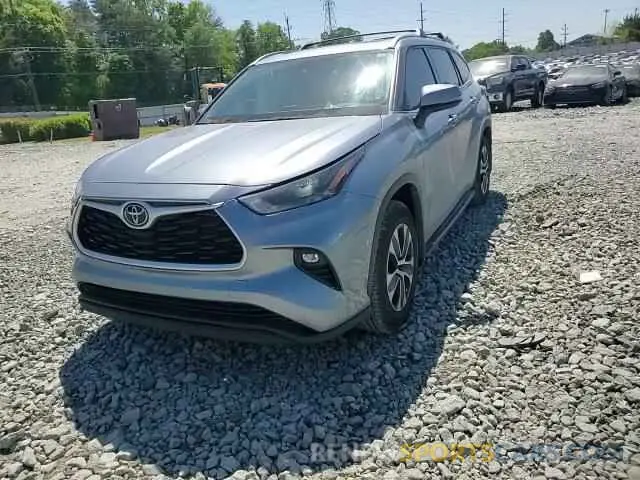 14 fotografías del automóvil dañado 5TDGZRAH3NS113023 TOYOTA HIGHLANDER 2022
