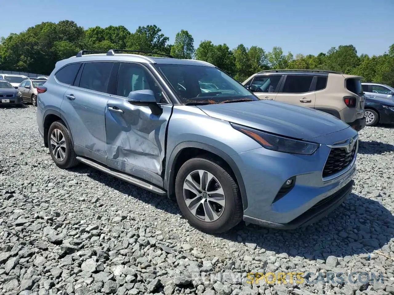 4 fotografías del automóvil dañado 5TDGZRAH3NS113023 TOYOTA HIGHLANDER 2022