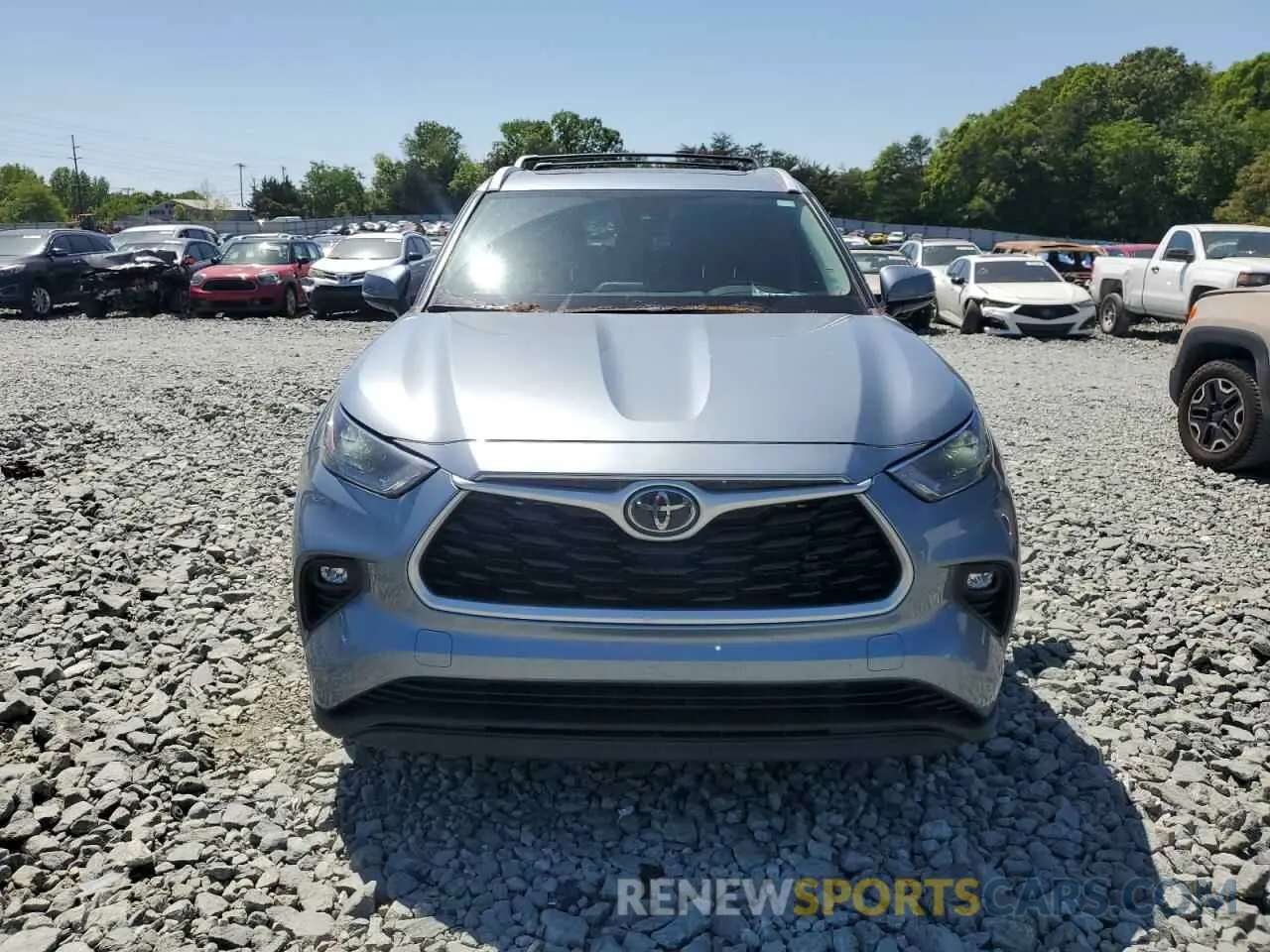 5 fotografías del automóvil dañado 5TDGZRAH3NS113023 TOYOTA HIGHLANDER 2022