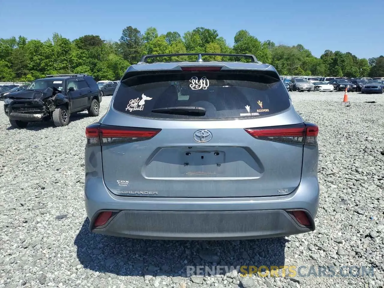 6 fotografías del automóvil dañado 5TDGZRAH3NS113023 TOYOTA HIGHLANDER 2022