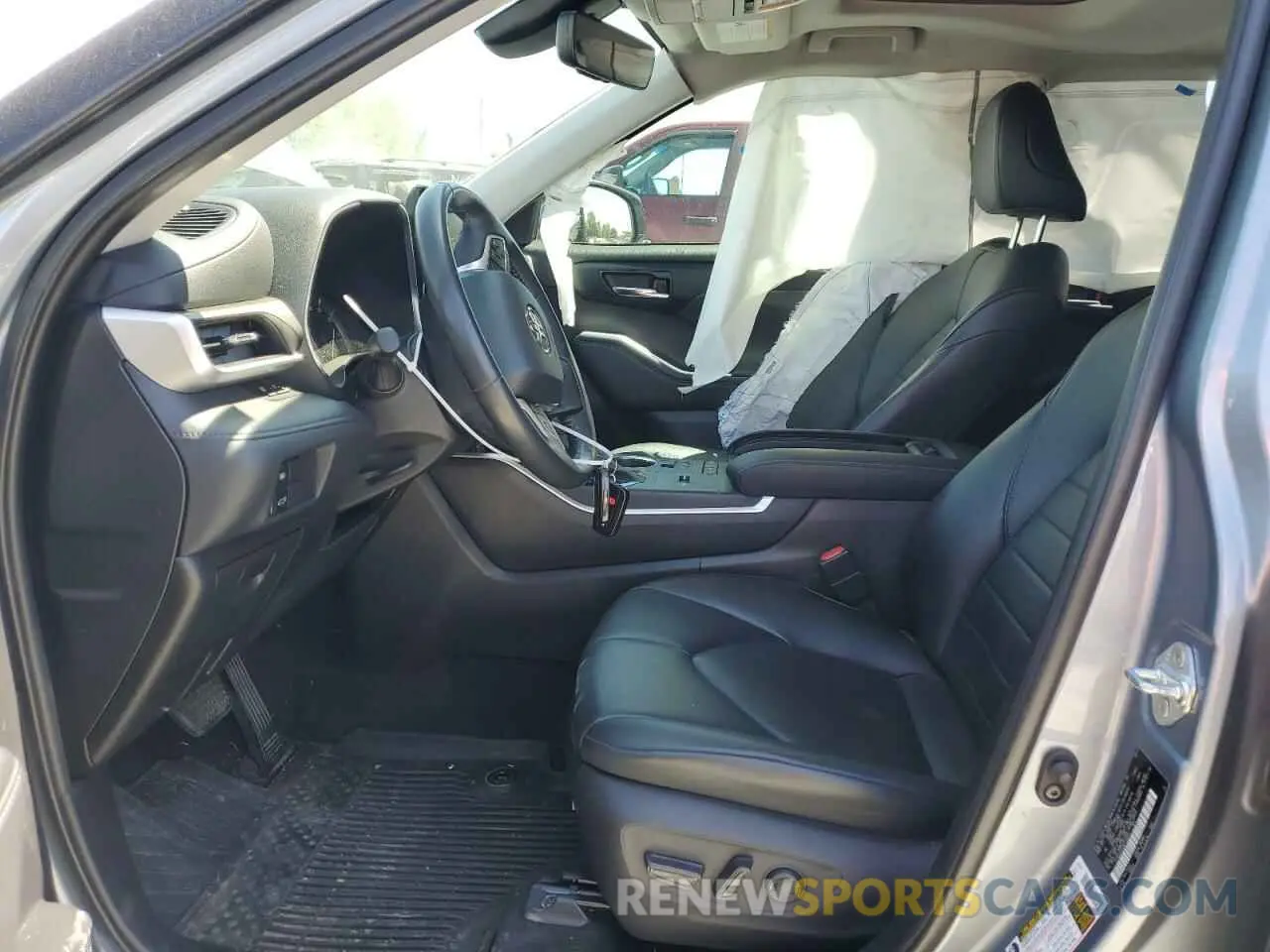 7 fotografías del automóvil dañado 5TDGZRAH3NS113023 TOYOTA HIGHLANDER 2022