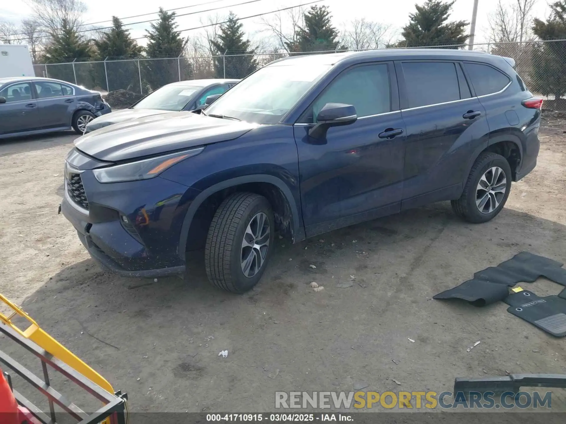 2 fotografías del automóvil dañado 5TDGZRAH4NS107442 TOYOTA HIGHLANDER 2022