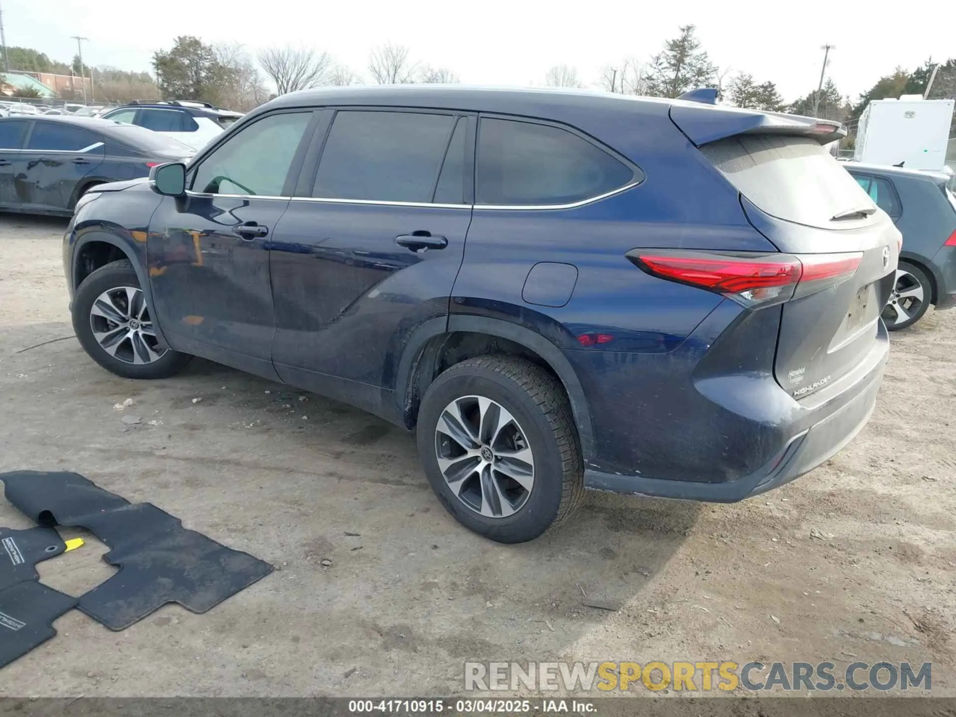 3 fotografías del automóvil dañado 5TDGZRAH4NS107442 TOYOTA HIGHLANDER 2022