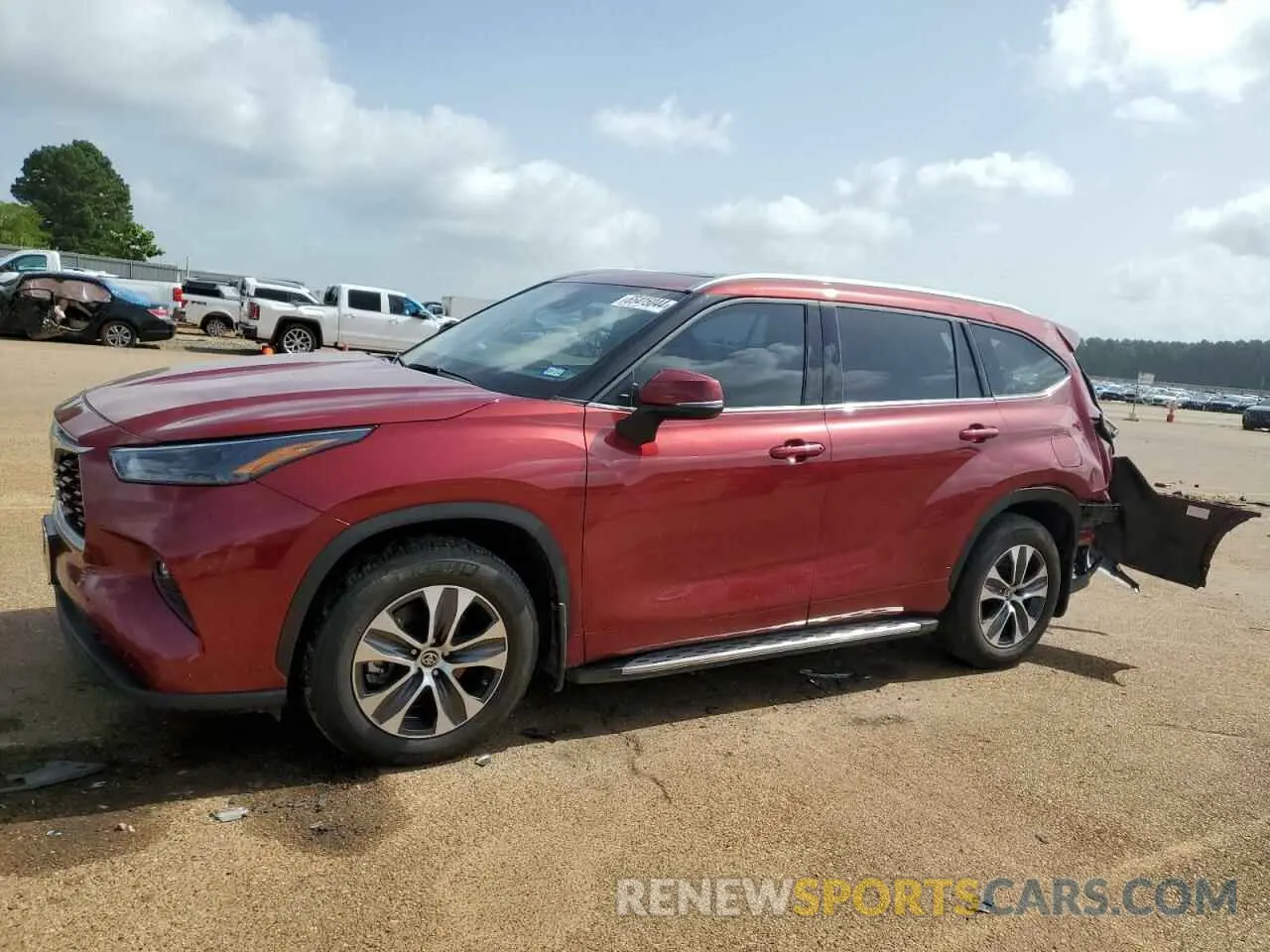 1 fotografías del automóvil dañado 5TDGZRAH4NS121065 TOYOTA HIGHLANDER 2022