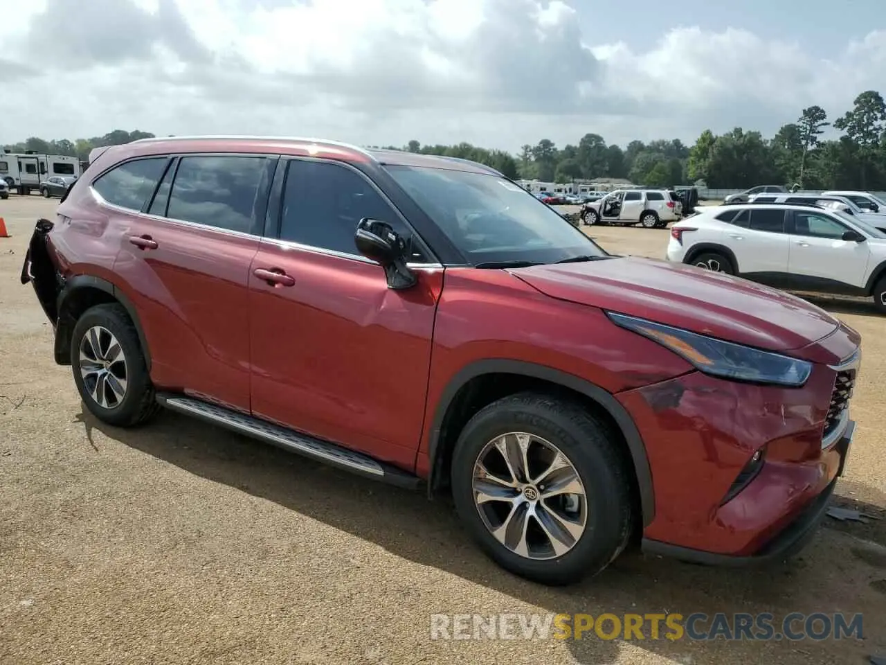 4 fotografías del automóvil dañado 5TDGZRAH4NS121065 TOYOTA HIGHLANDER 2022