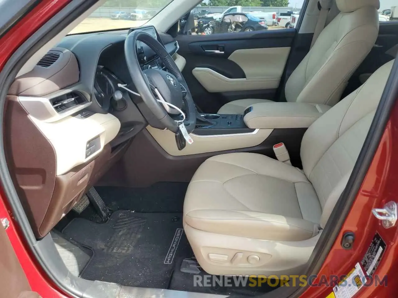 7 fotografías del automóvil dañado 5TDGZRAH4NS121065 TOYOTA HIGHLANDER 2022
