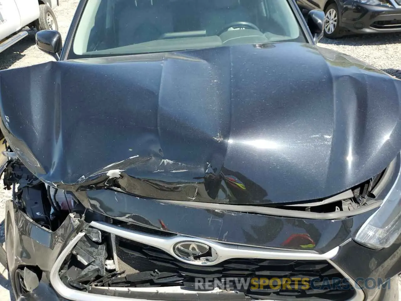 14 fotografías del automóvil dañado 5TDGZRAH4NS539528 TOYOTA HIGHLANDER 2022