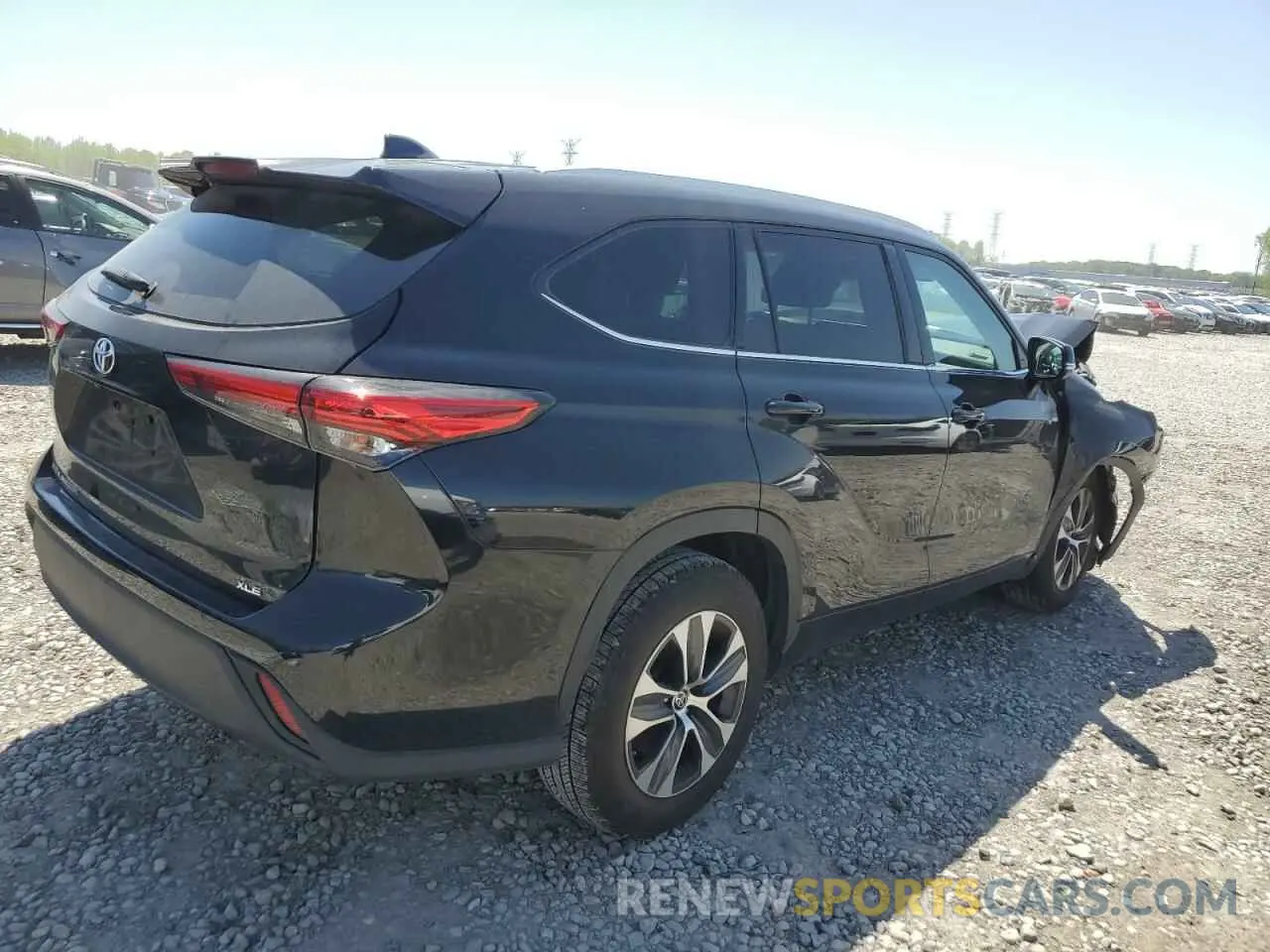3 fotografías del automóvil dañado 5TDGZRAH4NS539528 TOYOTA HIGHLANDER 2022