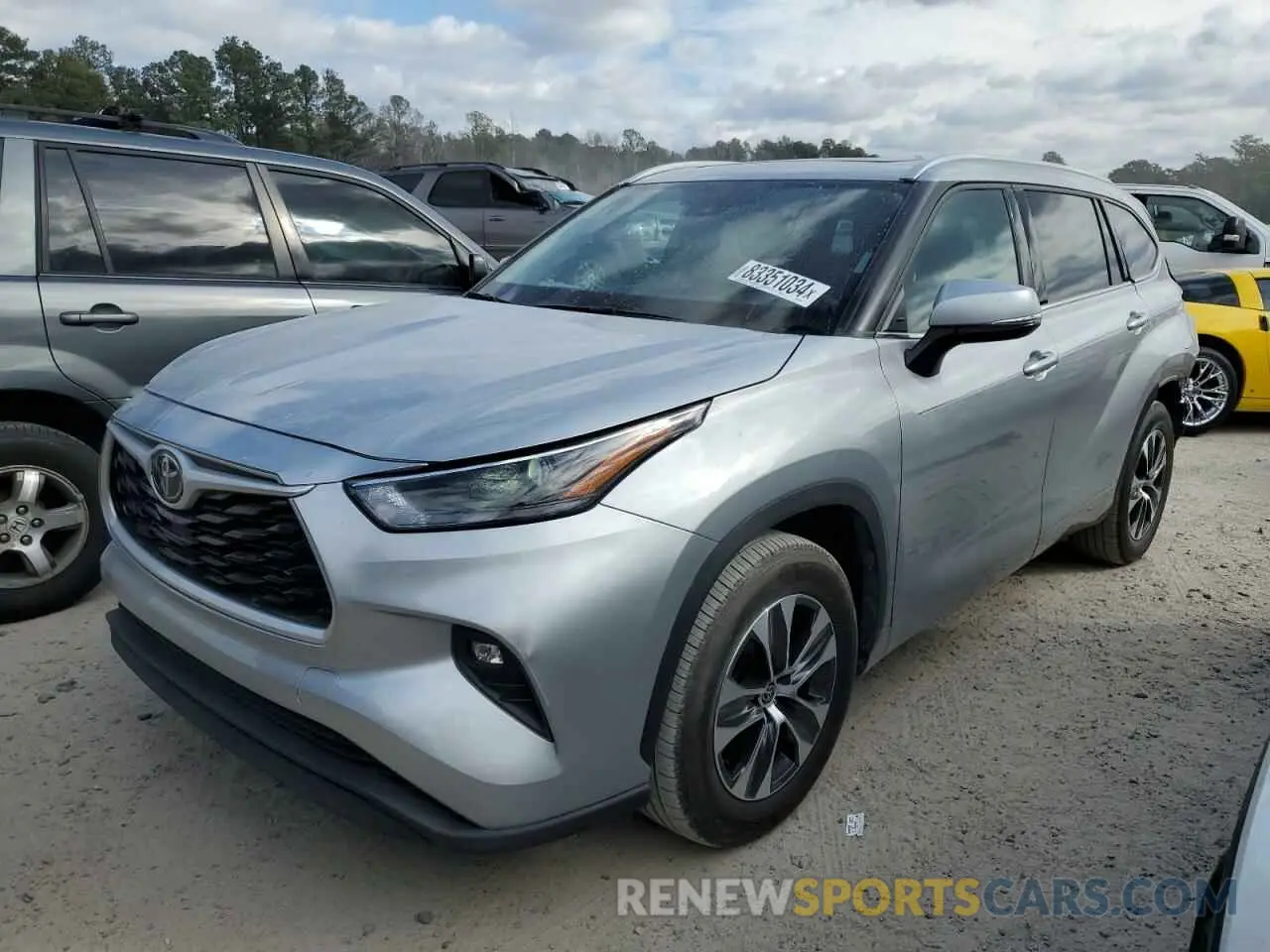 1 fotografías del automóvil dañado 5TDGZRAH5NS099366 TOYOTA HIGHLANDER 2022