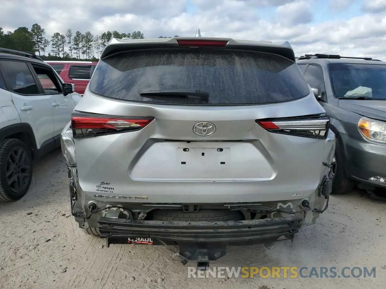6 fotografías del automóvil dañado 5TDGZRAH5NS099366 TOYOTA HIGHLANDER 2022