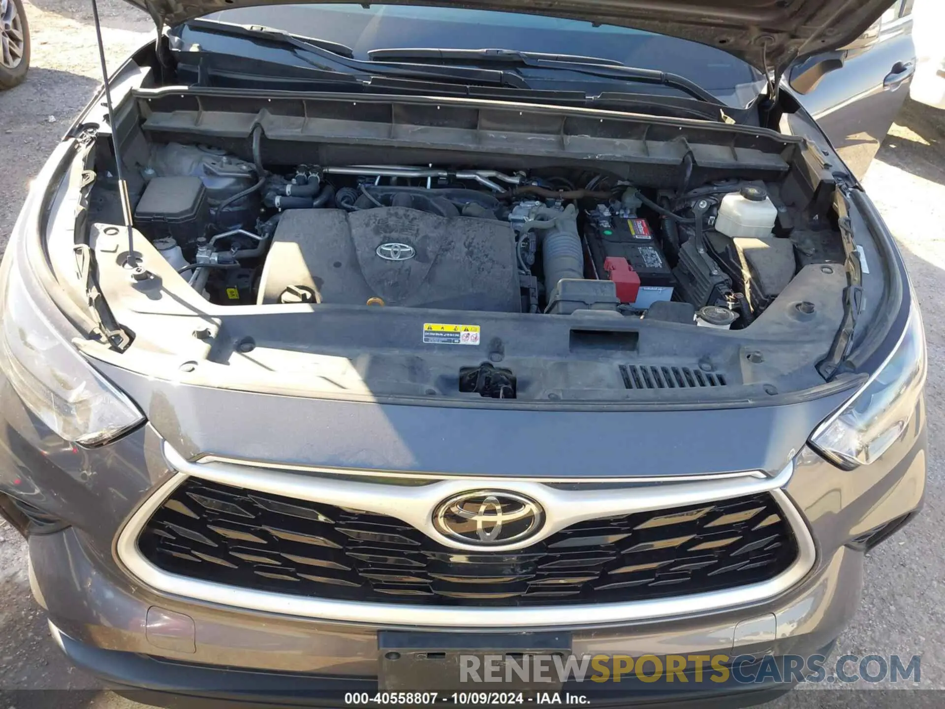 10 fotografías del automóvil dañado 5TDGZRAH5NS110866 TOYOTA HIGHLANDER 2022