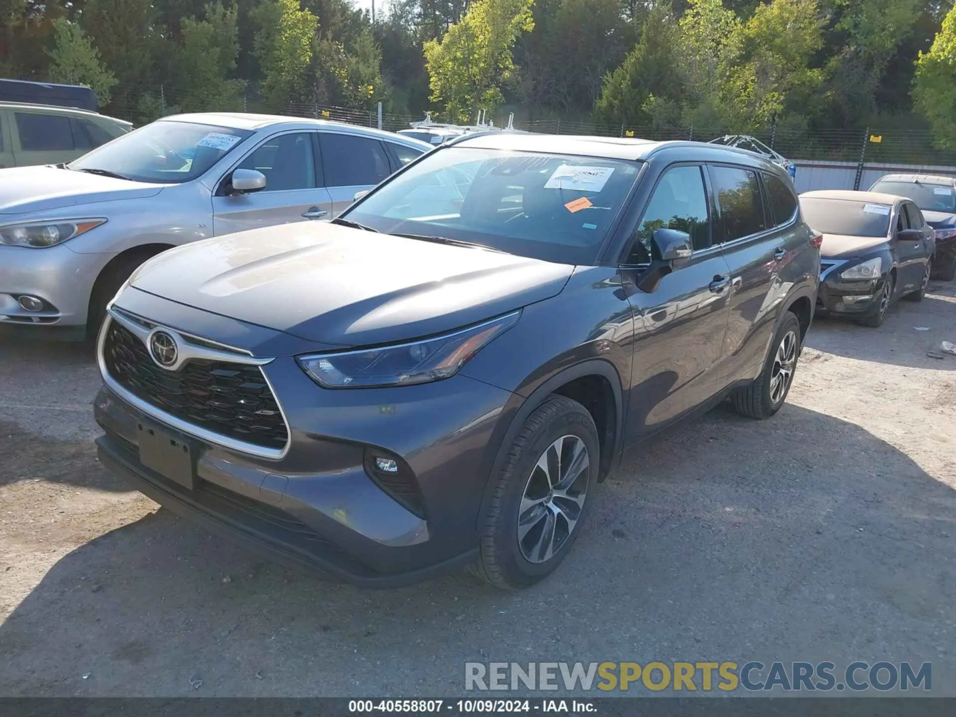 2 fotografías del automóvil dañado 5TDGZRAH5NS110866 TOYOTA HIGHLANDER 2022