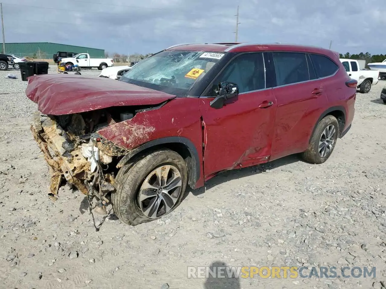 1 fotografías del automóvil dañado 5TDGZRAH6NS553429 TOYOTA HIGHLANDER 2022