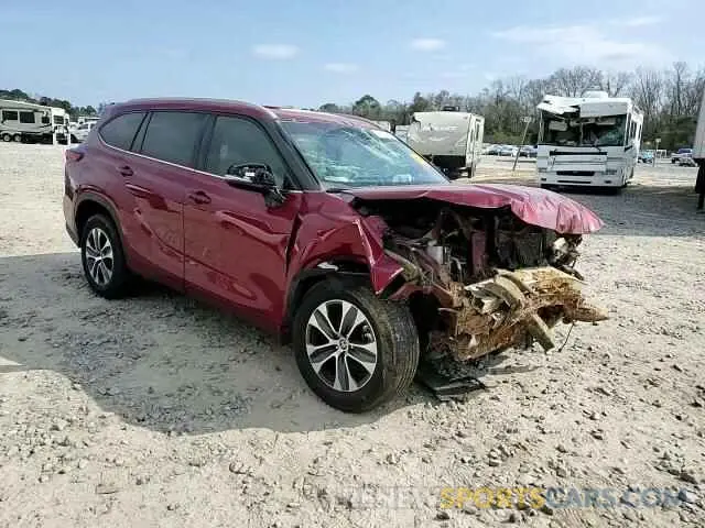 11 fotografías del automóvil dañado 5TDGZRAH6NS553429 TOYOTA HIGHLANDER 2022