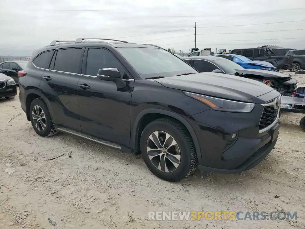 4 fotografías del automóvil dañado 5TDGZRAH7NS126955 TOYOTA HIGHLANDER 2022