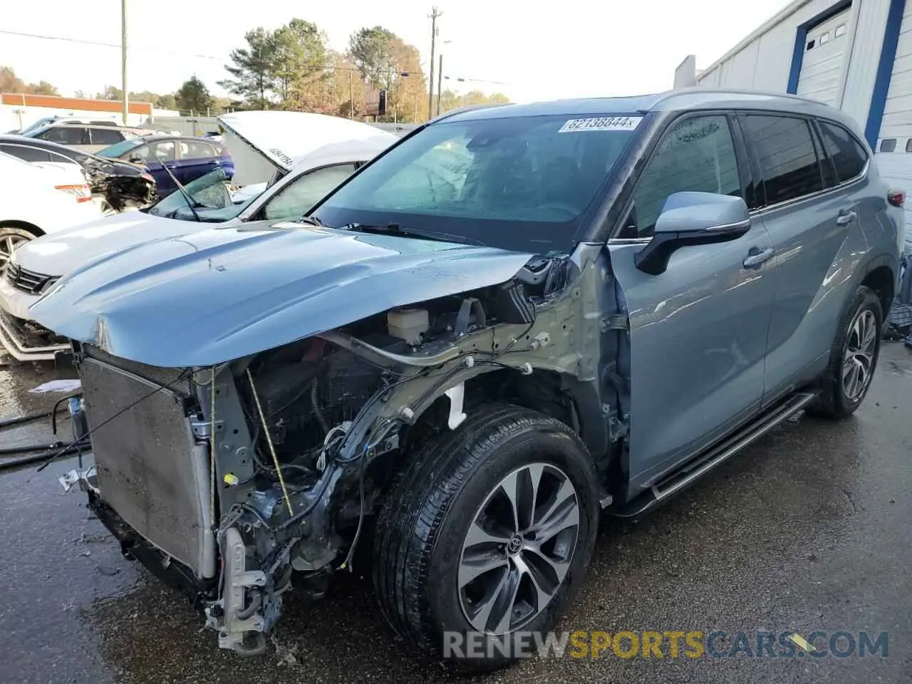1 fotografías del automóvil dañado 5TDGZRAH8NS094257 TOYOTA HIGHLANDER 2022