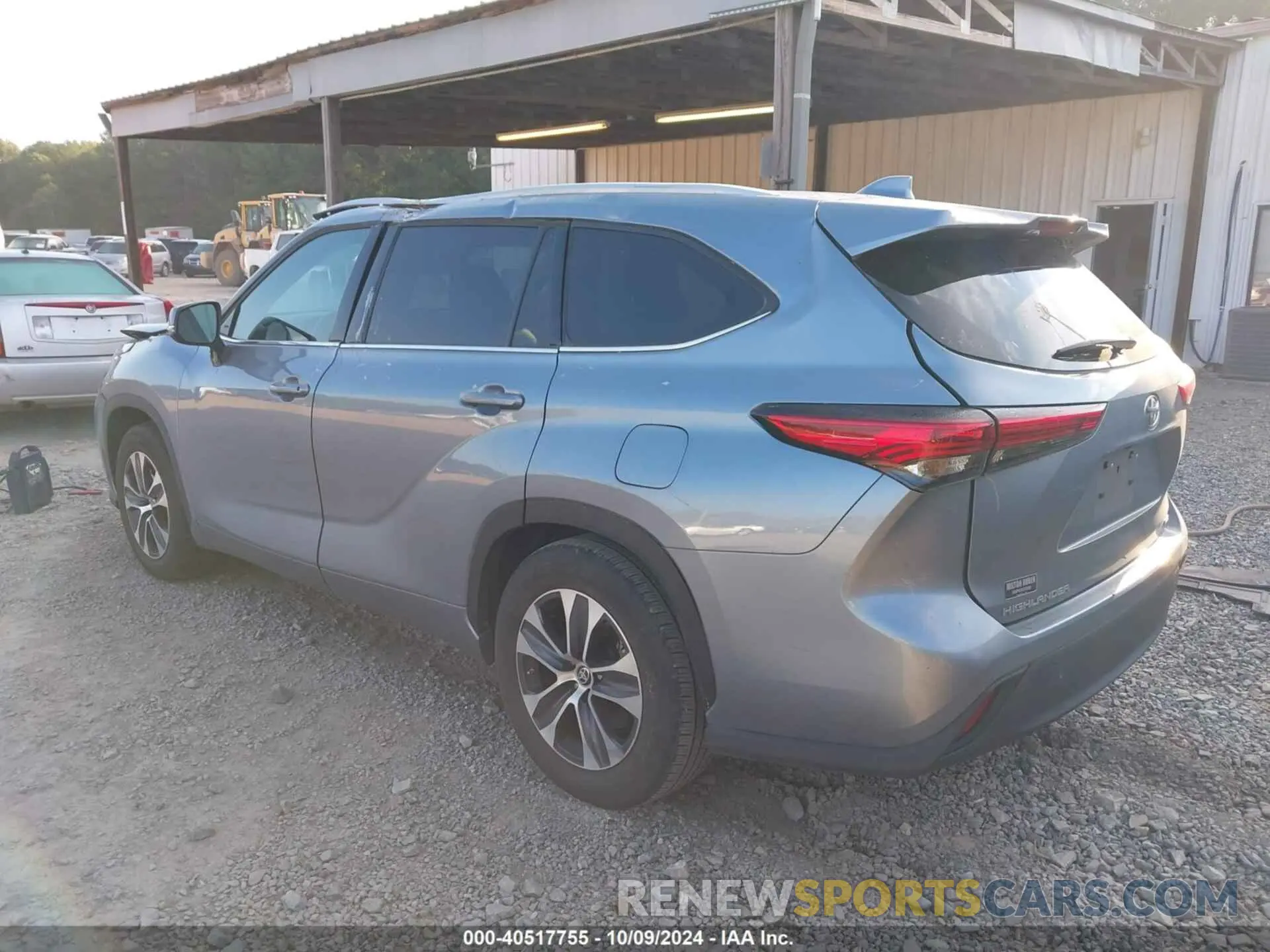 3 fotografías del automóvil dañado 5TDGZRAH8NS121649 TOYOTA HIGHLANDER 2022