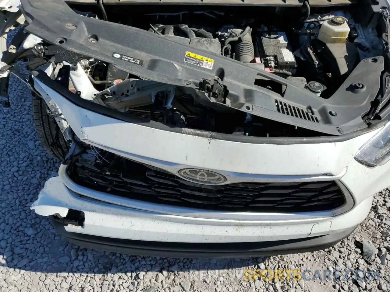 12 fotografías del automóvil dañado 5TDGZRAH8NS539502 TOYOTA HIGHLANDER 2022