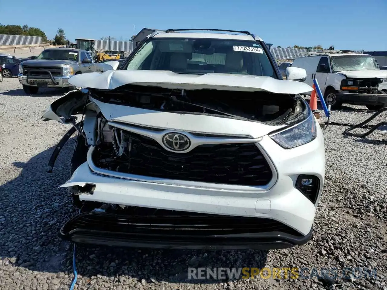 5 fotografías del automóvil dañado 5TDGZRAH8NS539502 TOYOTA HIGHLANDER 2022