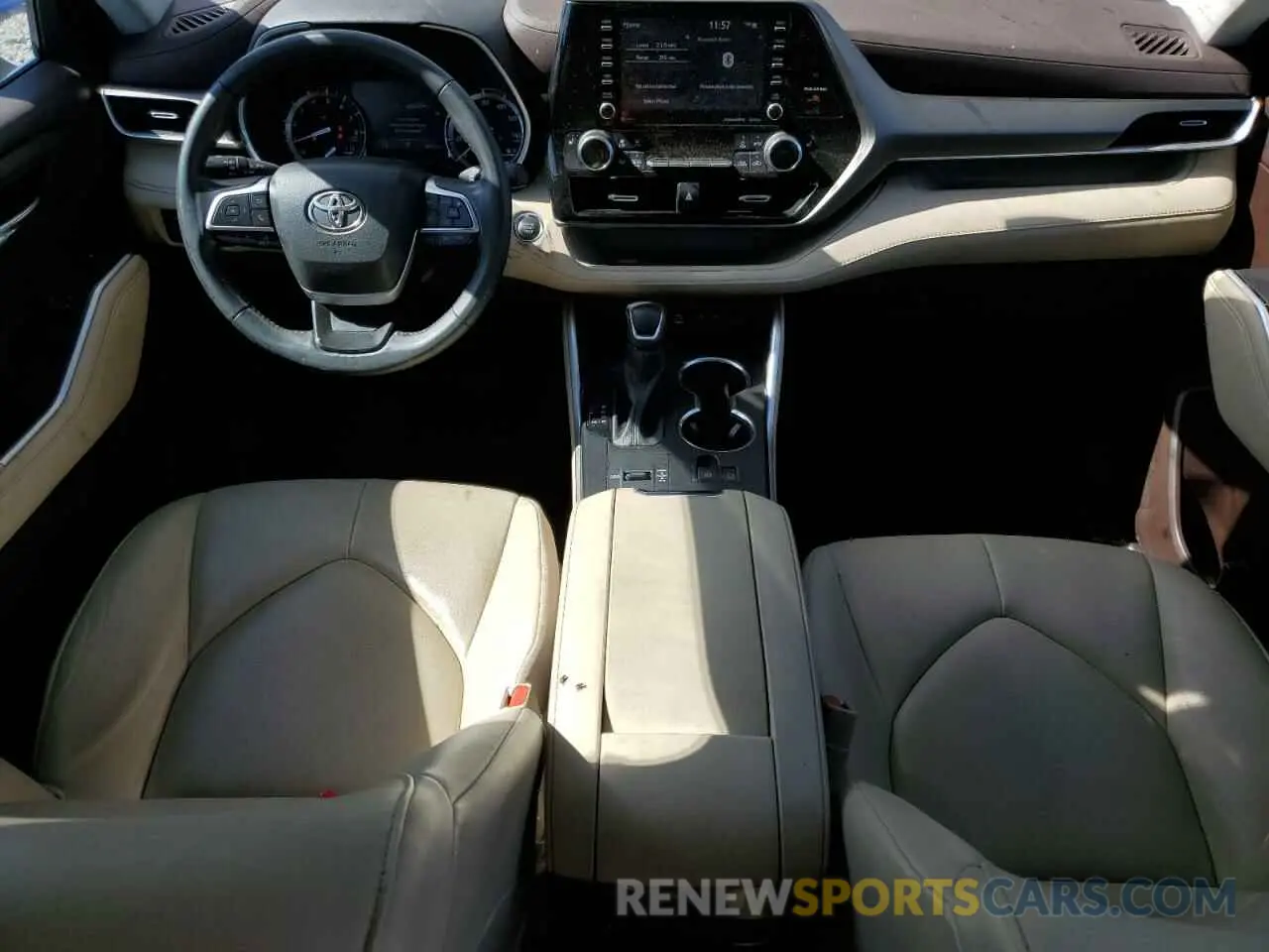8 fotografías del automóvil dañado 5TDGZRAH8NS539502 TOYOTA HIGHLANDER 2022