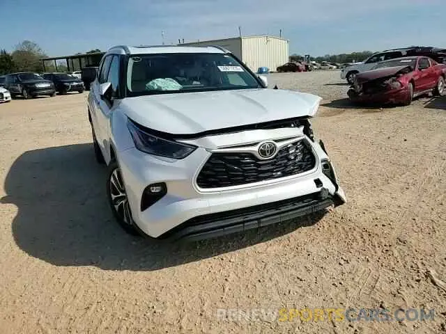 14 fotografías del automóvil dañado 5TDGZRAH9NS092131 TOYOTA HIGHLANDER 2022