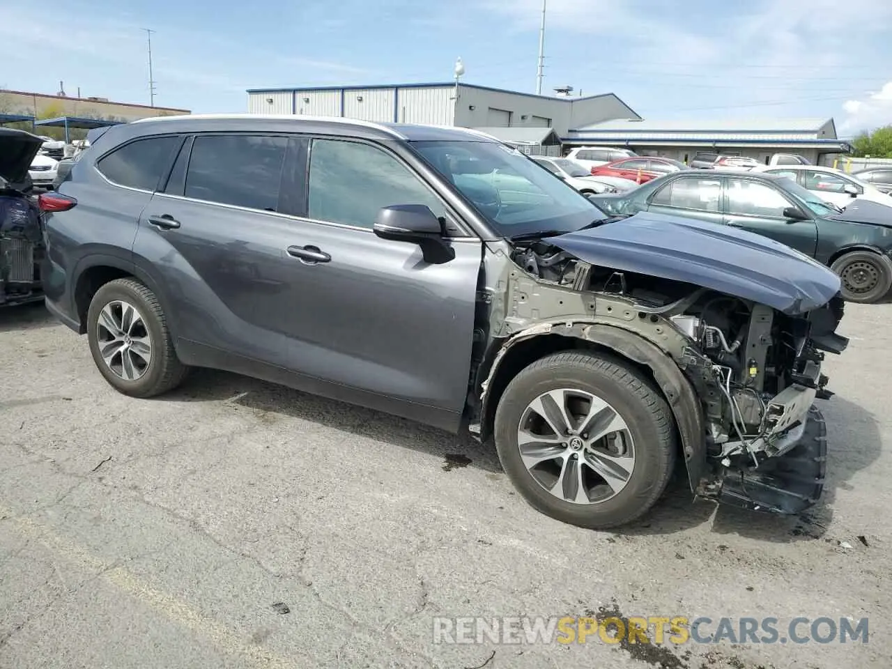4 fotografías del automóvil dañado 5TDGZRAH9NS547267 TOYOTA HIGHLANDER 2022