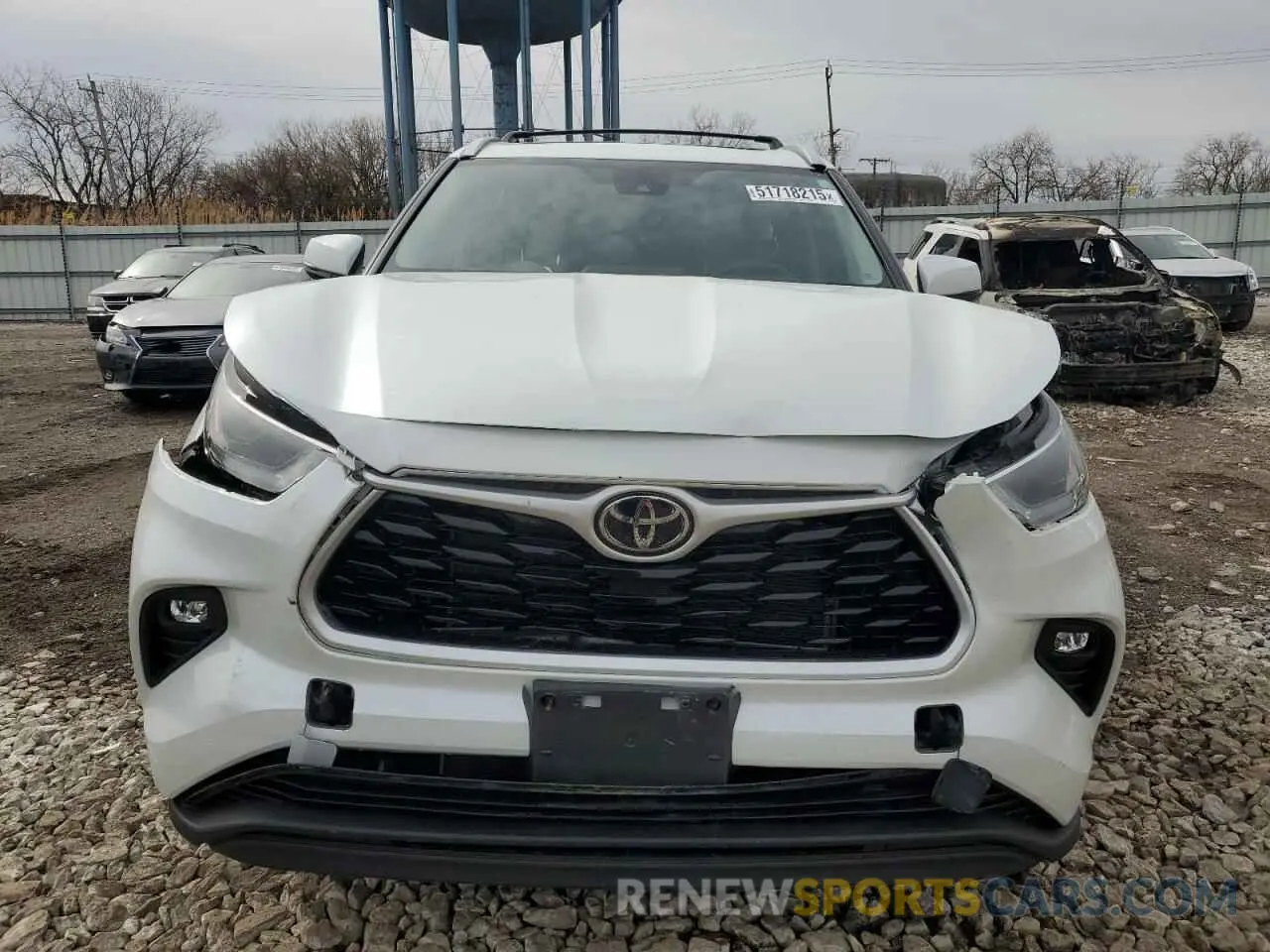 5 fotografías del automóvil dañado 5TDGZRBH0NS254176 TOYOTA HIGHLANDER 2022