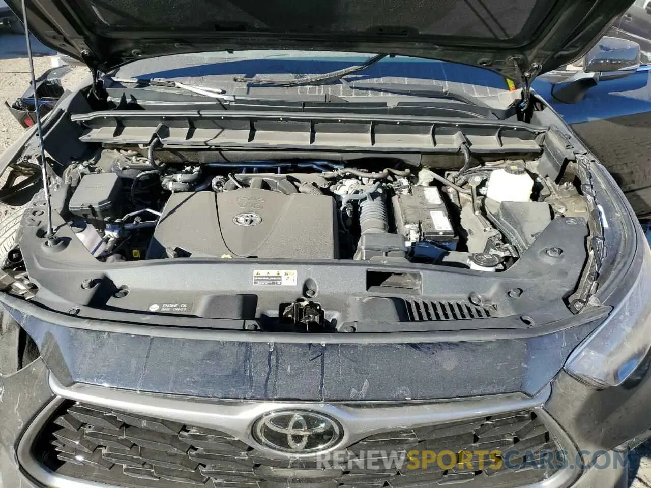 12 fotografías del automóvil dañado 5TDGZRBH0NS560293 TOYOTA HIGHLANDER 2022