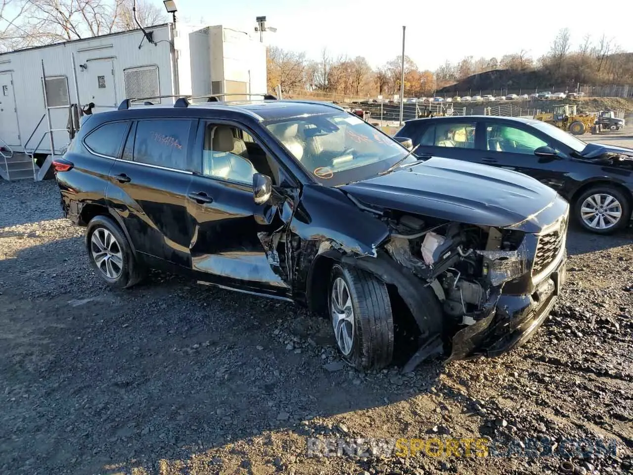 4 fotografías del automóvil dañado 5TDGZRBH0NS560293 TOYOTA HIGHLANDER 2022