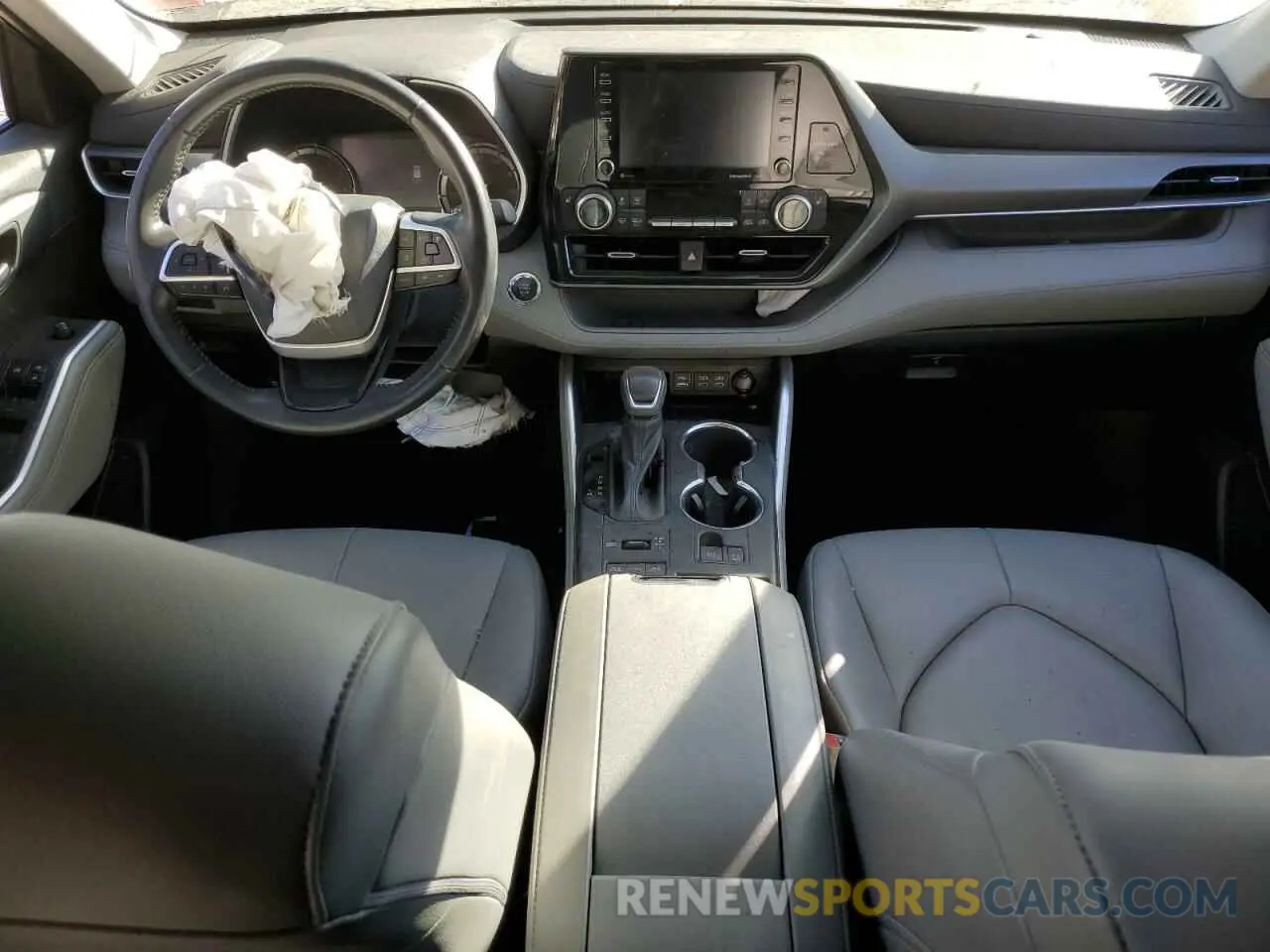 8 fotografías del automóvil dañado 5TDGZRBH0NS560293 TOYOTA HIGHLANDER 2022
