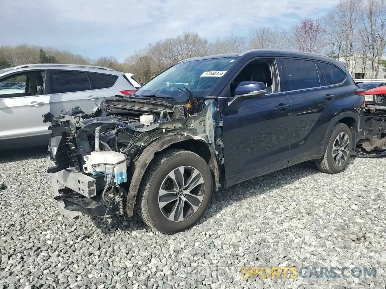 1 fotografías del automóvil dañado 5TDGZRBH0NS563064 TOYOTA HIGHLANDER 2022
