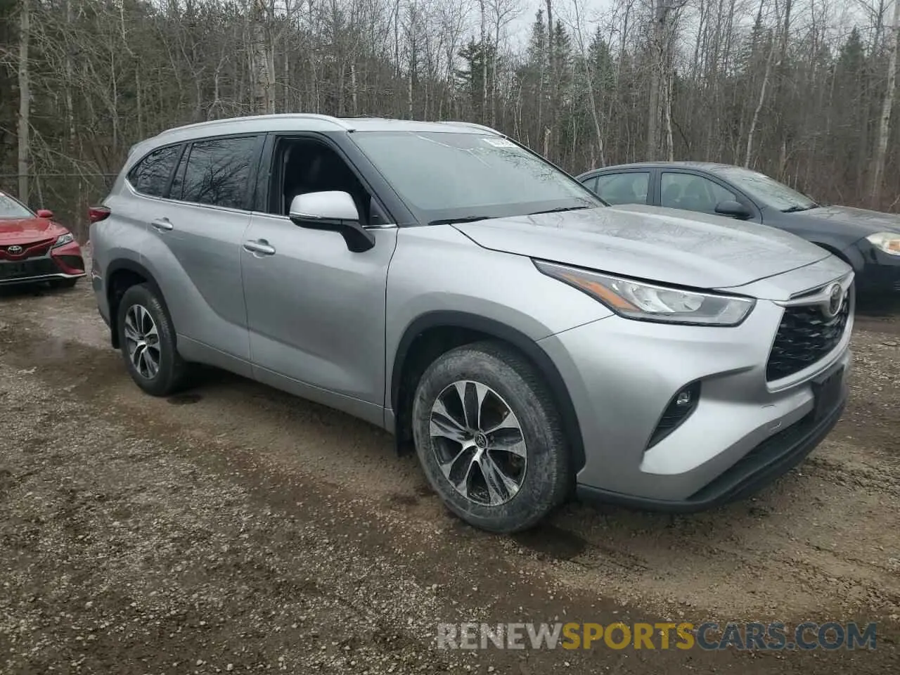 4 fotografías del automóvil dañado 5TDGZRBH0NS575330 TOYOTA HIGHLANDER 2022