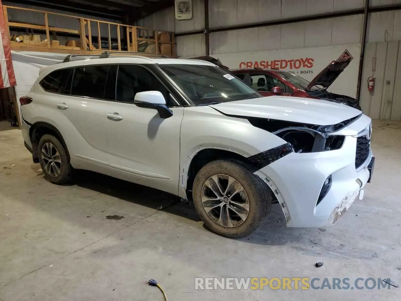 4 fotografías del automóvil dañado 5TDGZRBH0NS587929 TOYOTA HIGHLANDER 2022