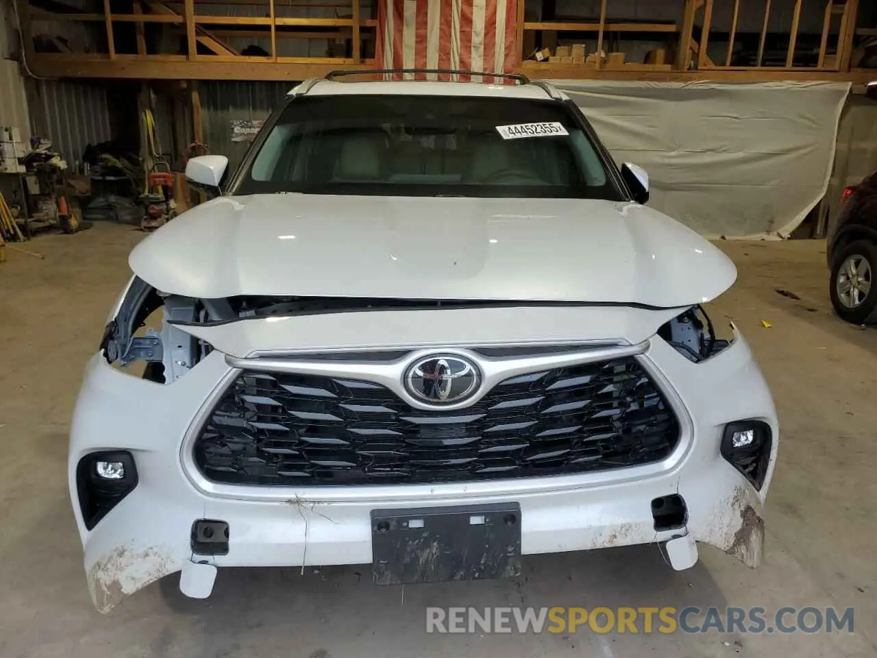 5 fotografías del automóvil dañado 5TDGZRBH0NS587929 TOYOTA HIGHLANDER 2022